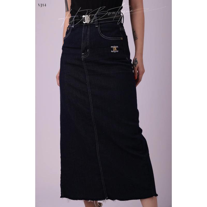 Chân váy Jeans basic điệu đà -VJ14 - Xanh Jeans