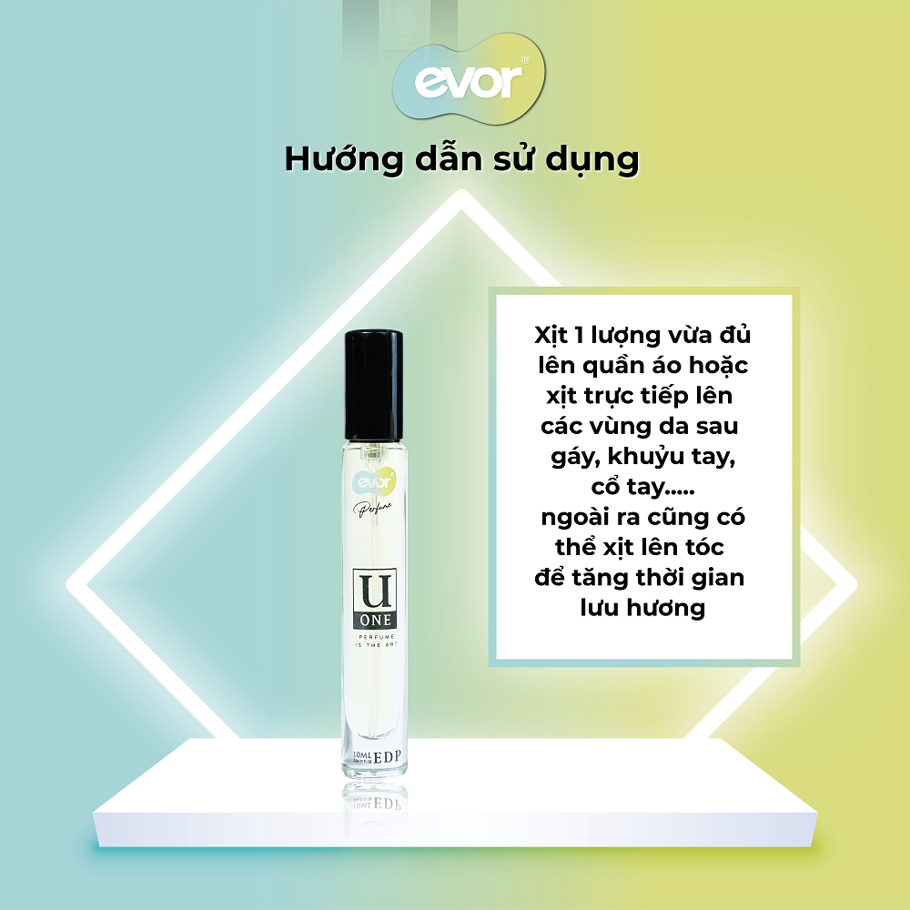 Nước hoa unisex U-ONE Perfume 10ML, hương cam quýt xạ hương | EVOR