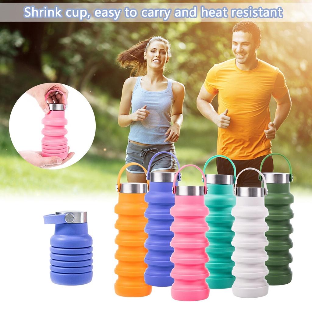 New Style Fashion Portable Silicone Folding Water Bottle Creative Outdoor Large-Capacity Folding Portable Sports Water Bottles