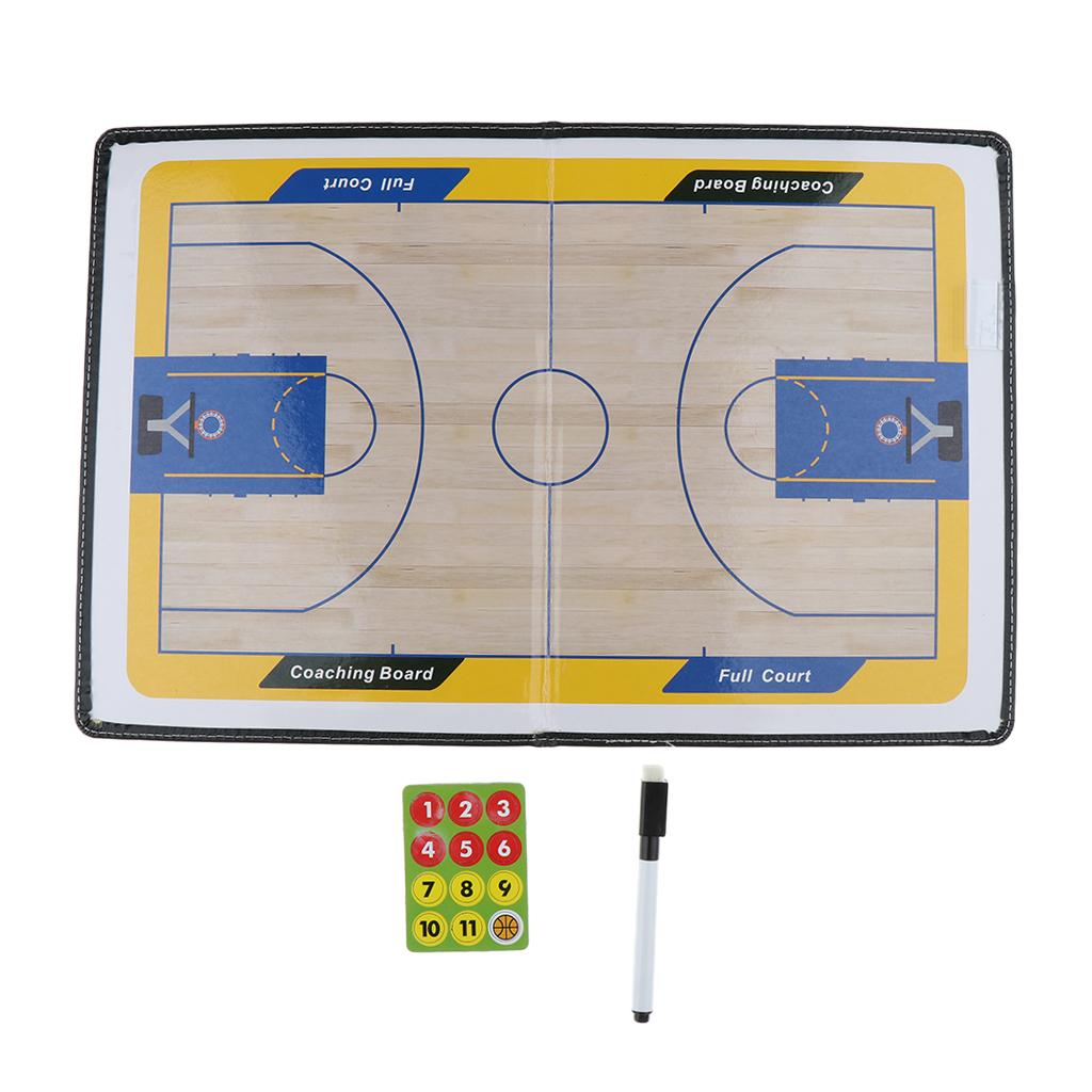 Basketball Coaching Board Strategy Teaching Clipboards Tactics Kit Foldable