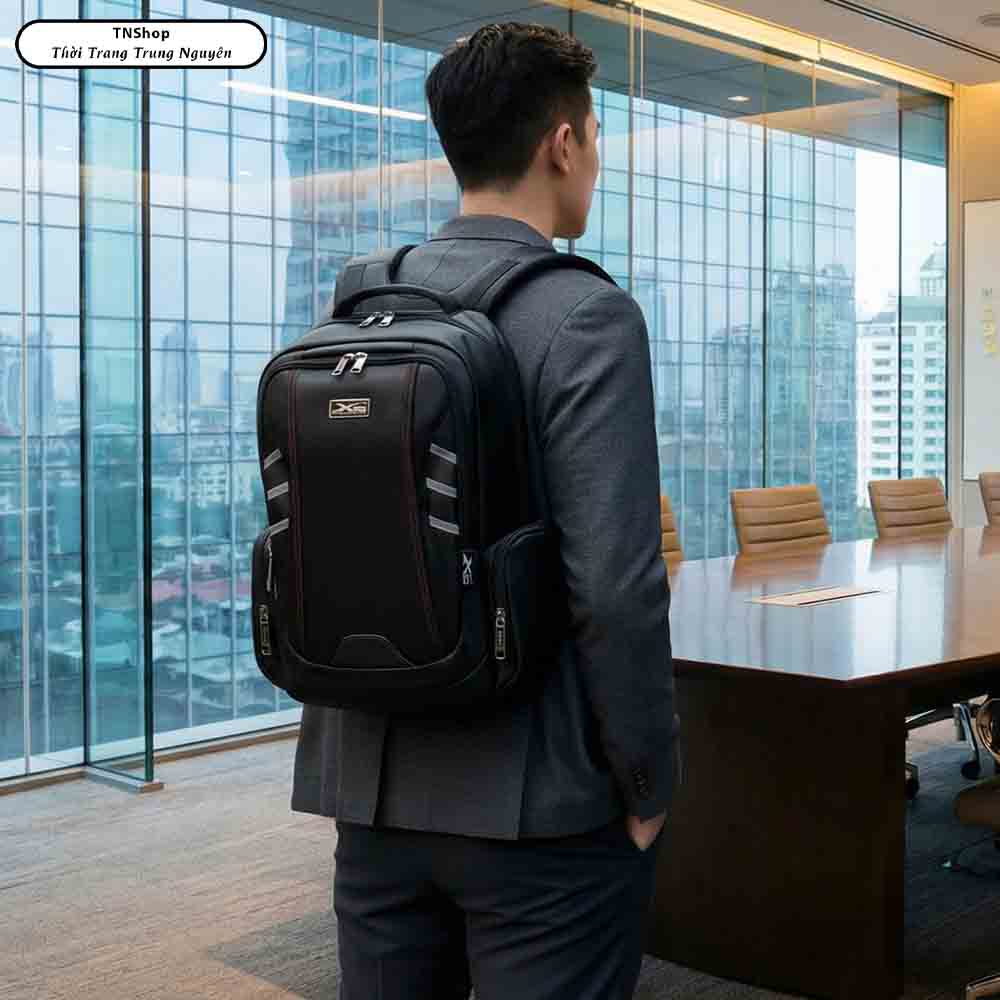 Balo Nam Cao Cấp Xbags Dark Eagle XB2008 - Balo Laptop Chống Nước, Nhiều Ngăn Tiện Lợi, Thiết Kế Thời Trang Bền Bỉ, Đựng Laptop 15.6 Inch