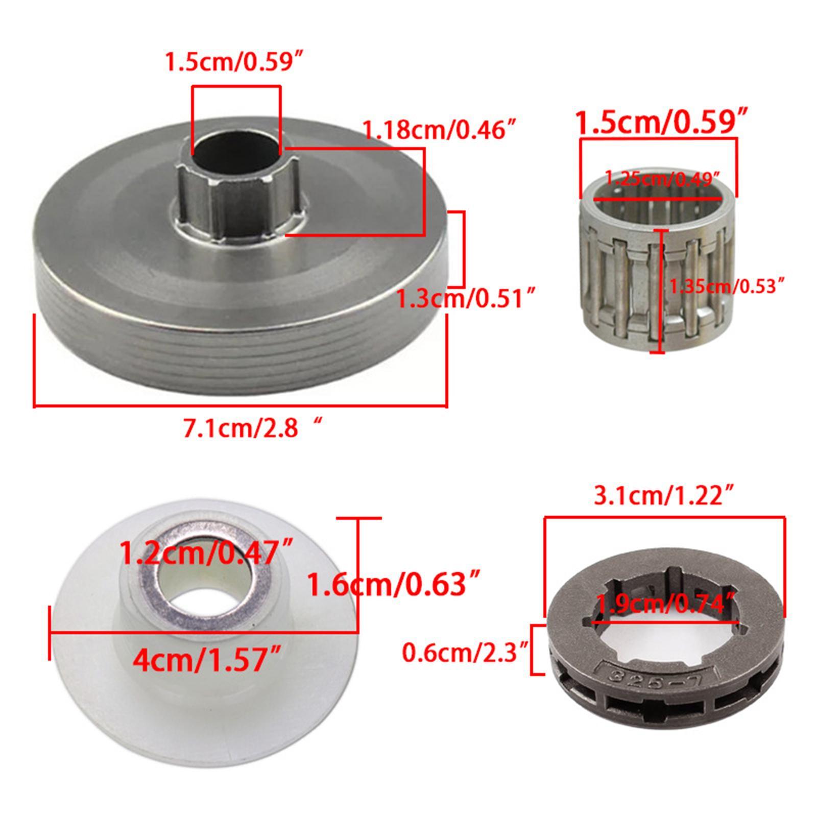 Clutch Drum Sprocket Kit Clutch Roller Worm Gear for 4500 58cc Accessories
