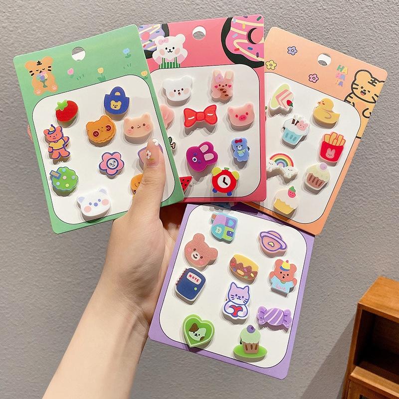 Set 10 Dây Cột Tóc Hình Trái Cây/ Động Vật/ Động Vật Hoạt Hình Ngọt Ngào Thời Trang Cho Bé Gái