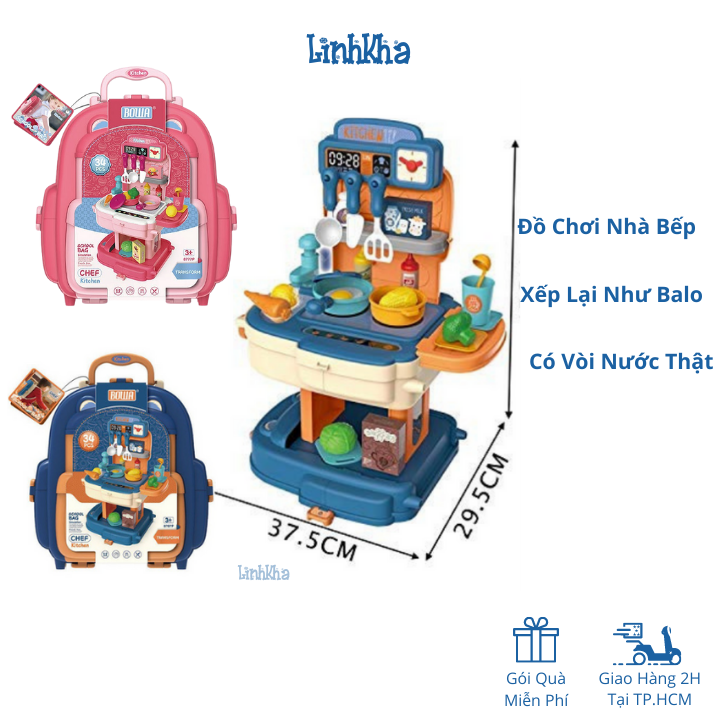 Đồ Chơi Nhà Bếp Cho Bé Nhập Vai Làm Bếp Bowa - Kitchen Set School Bag Role