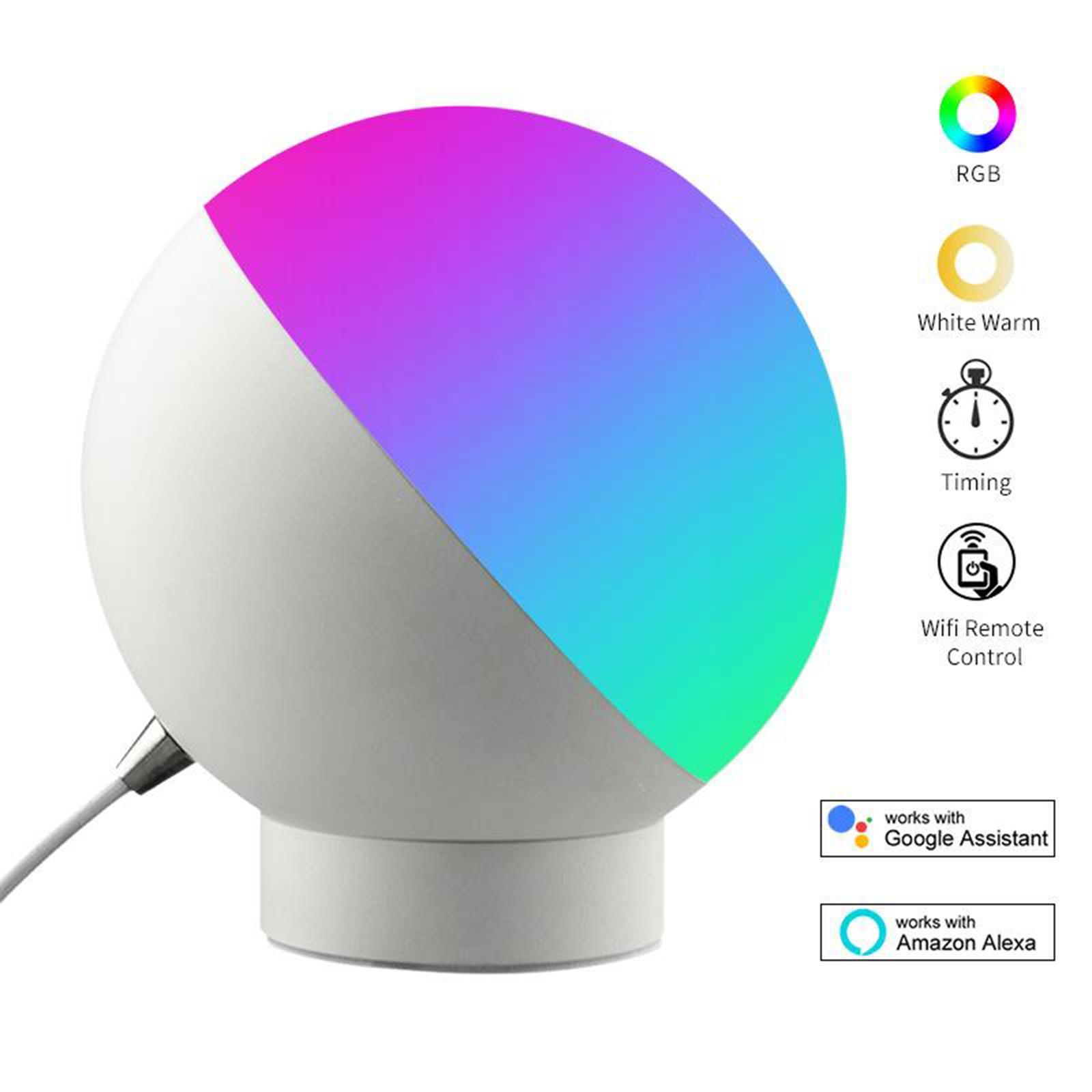Table Desk Lamp 7W Bedside Night Light Voice/APP Control for Alexa Google Home