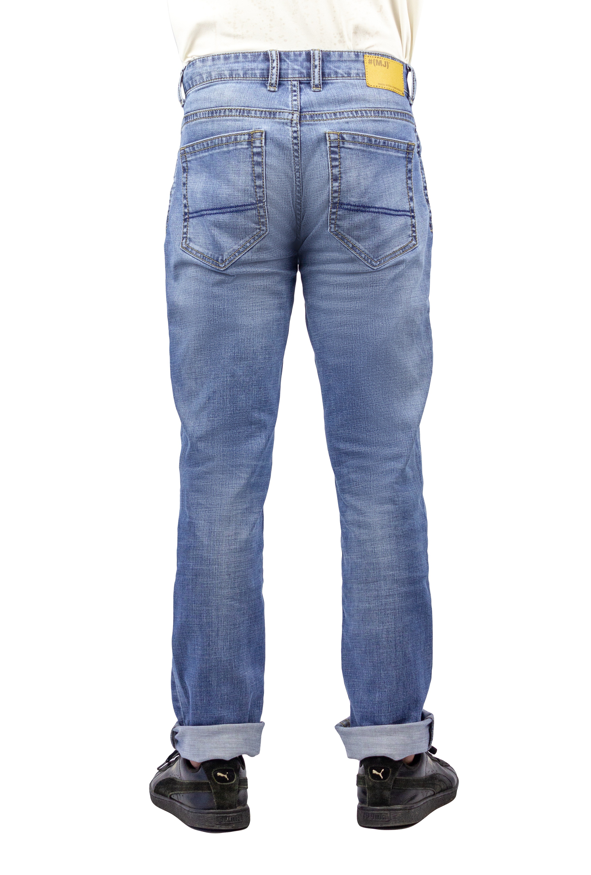 Quần jean dài nam ống đứng có thun MESSI MJE0023-20