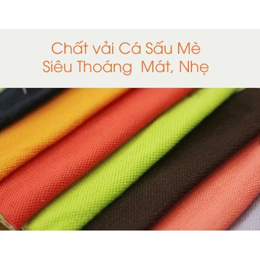 Áo Thun Thể Thao Andromeda Cổ Sọc Vải Cá Sấu Mè Nhẹ Mát Đồng Phục Dùng Chung Nam Nữ