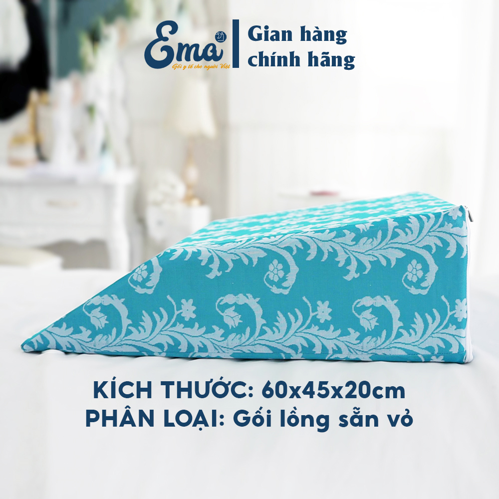 Gối kê chân chống giãn tĩnh mạch chân Ema thế hệ thứ 2 - Chiều cao chuẩn y tế - Bác sĩ khuyên dùng