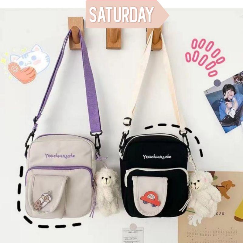Túi đeo chéo mini phối màu thời trang dành cho nữ tặng kèm sticker TA081