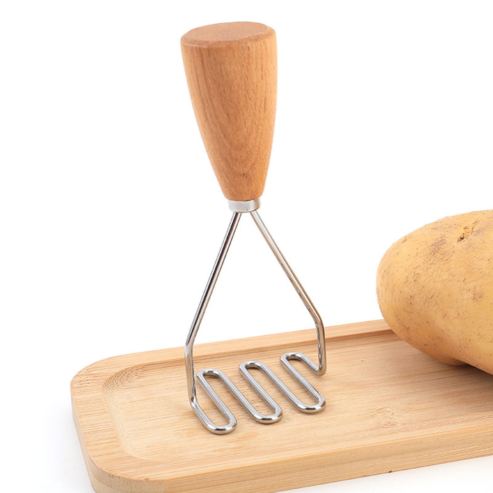 Potato Masher with Wooden Handle Kitchen Tool Potato Press Tool Utensil