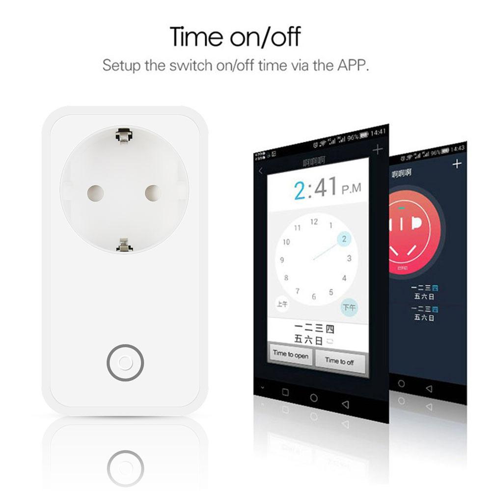 Ổ cắm thông minh WiFi FEBITE FBE1 10A Hỗ trợ cắm điện thoại thông minh Công tắc hẹn giờ & điều khiển từ xa Hoạt động với Amazon Alexa