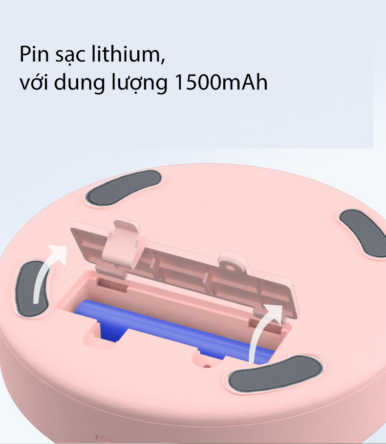 Quạt Mini Tích Sạc Điện Gấp Gọn Đa Năng Để Bàn Làm Việc,  3 Chế Độ Gió Linh Hoạt - Quạt Gấp Gọn Điều Chỉnh Chiều Cao Q17 Giải pháp cho mùa hè Siêu tiện Ích