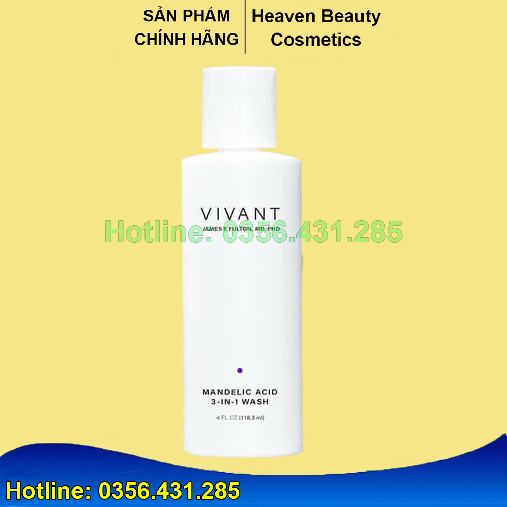 Sữa Rửa Mặt Tẩy Tế Bào Chết Vivant Skincare Mandelic Acid 3 In 1 Wash