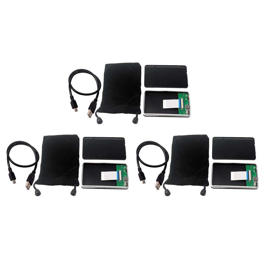 3x ZIF CE 40pins HDD Enclosure to USB 2.0 External Case Hard Disk Drives 1.8''