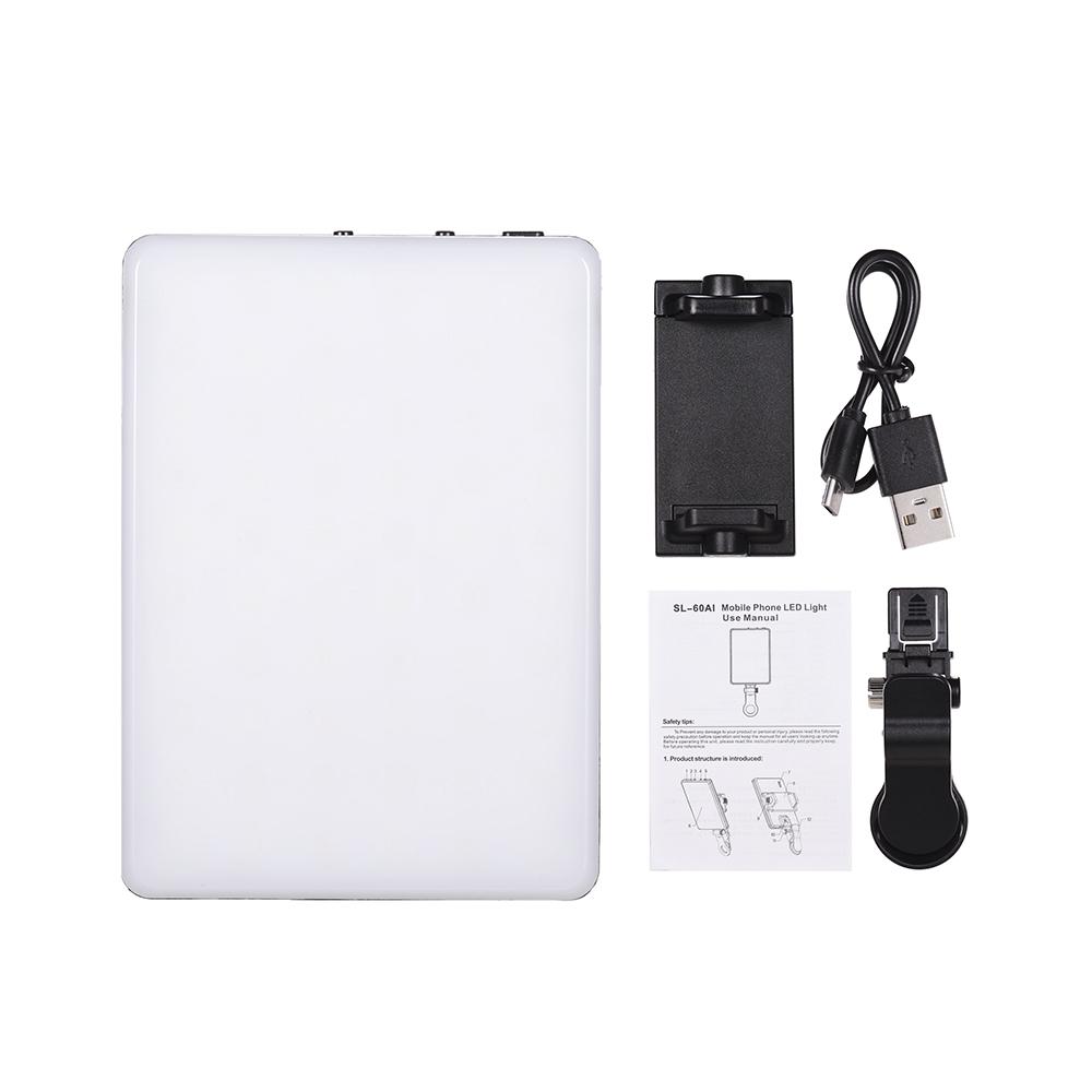 Đèn LED 3200K / 5600K  Mini Clip-on Nhiệt độ hai màu có thể thay đổi độ sáng Pin sạc tích hợp cho iPhone