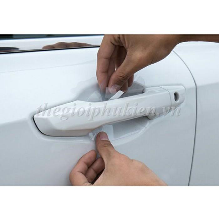 Bộ 4 miếng dán trong suốt chống xước hõm tay nắm cửa Ô tô, Xe hơi