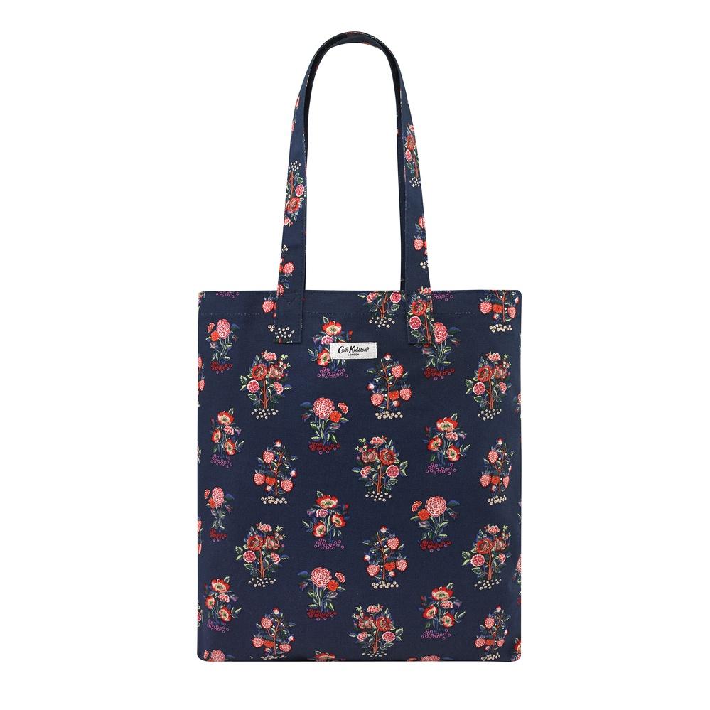 Cath Kidston - Túi đeo vai/Cotton Bookbag - Kingdom Posey - Navy -1041729