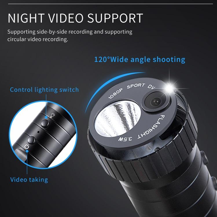 Camera hành động 1080p HD Máy ảnh Ghi máy mũ bảo hiểm không thấm nước HD với đèn pin la bàn SOS Mini Sport Cam DV Webcam