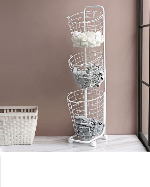 Kệ Đựng Quần Áo Đa Năng 3 Tầng - Màu Trắng