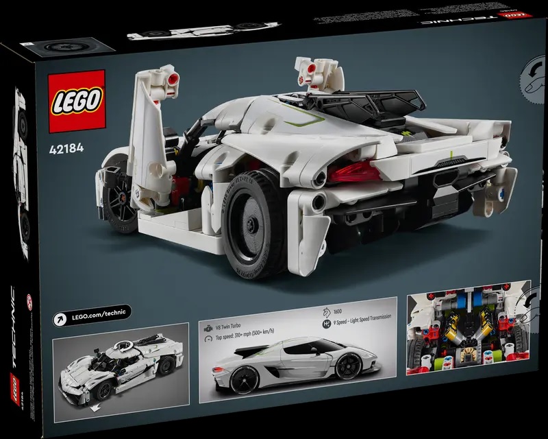 LEGO - TECHNIC - 42184 - Siêu xe Koenigsegg Jesko Absolut White