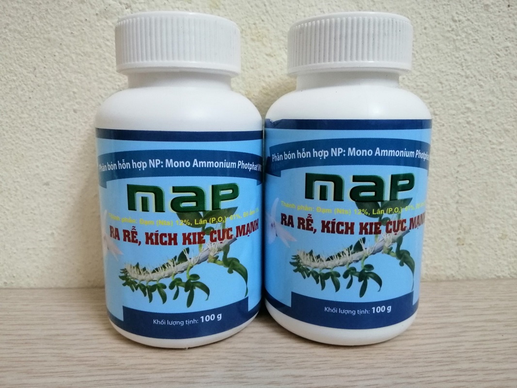 ComBo 5 Lọ Phân Bón Hỗn Hợp NP MAP, Ra Rễ, Kích Kie Cực Mạnh, Chuyên Dùng Cho Hoa Lan, Lọ 100G