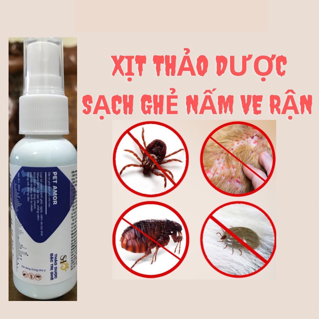 COMBO Viên Nhai Diệt Ve Ghẻ Nặng ETO MODEX Và Lọ PET AMOR Xịt Nấm Ghẻ Chó Mèo