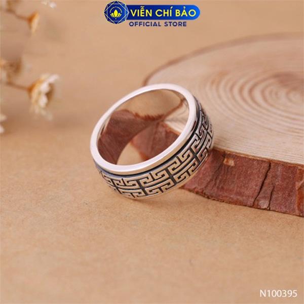 Nhẫn bạc nam Bồ đề tâm chất liệu bạc Thái 925 phụ kiện trang sức nam Viễn Chí Bảo N100771