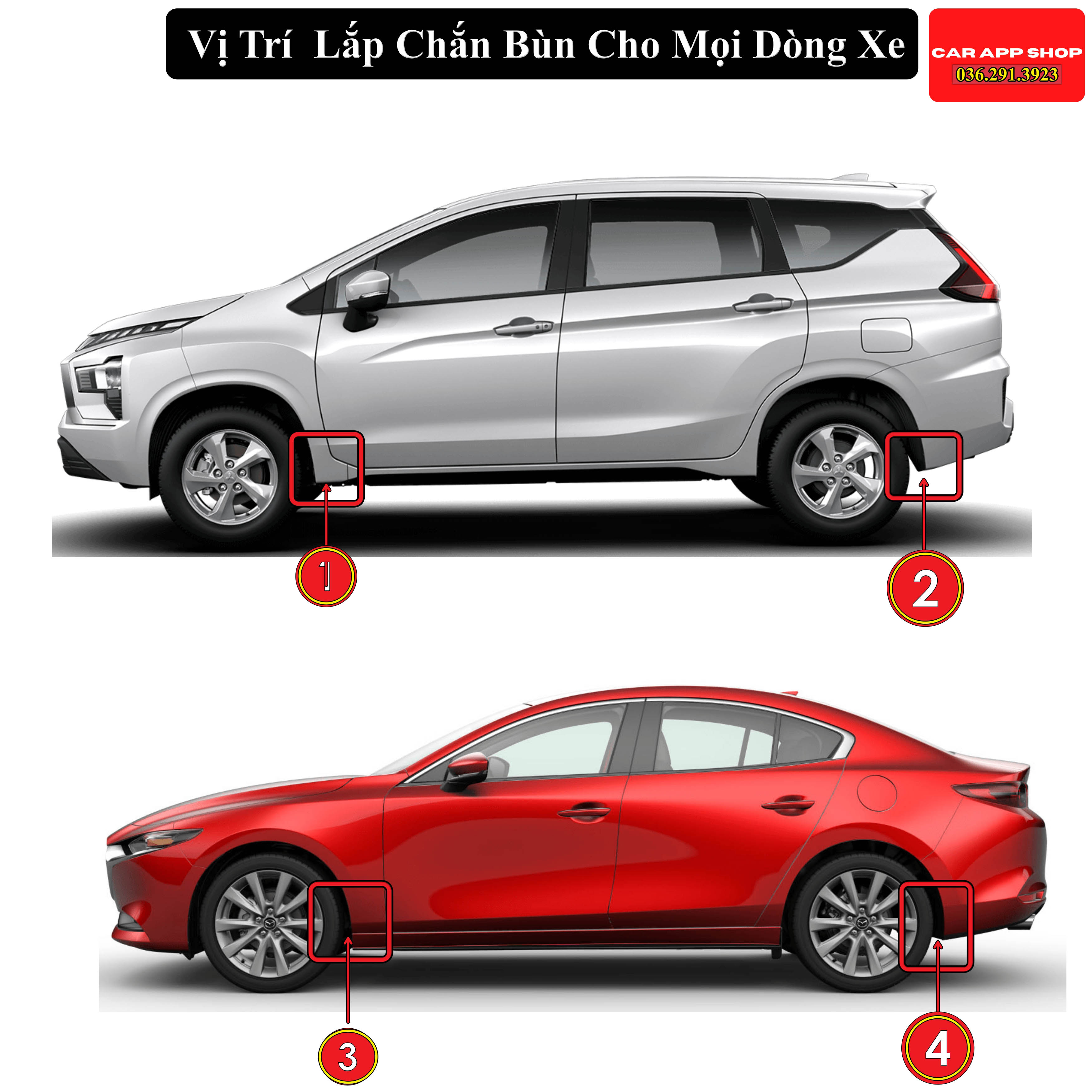 Chắn Bùn Xe Vios 2008 - 2022 Chất Liệu Nhựa Dẻo Siêu Bền Tặng Kèm Thêm Ốc Vít