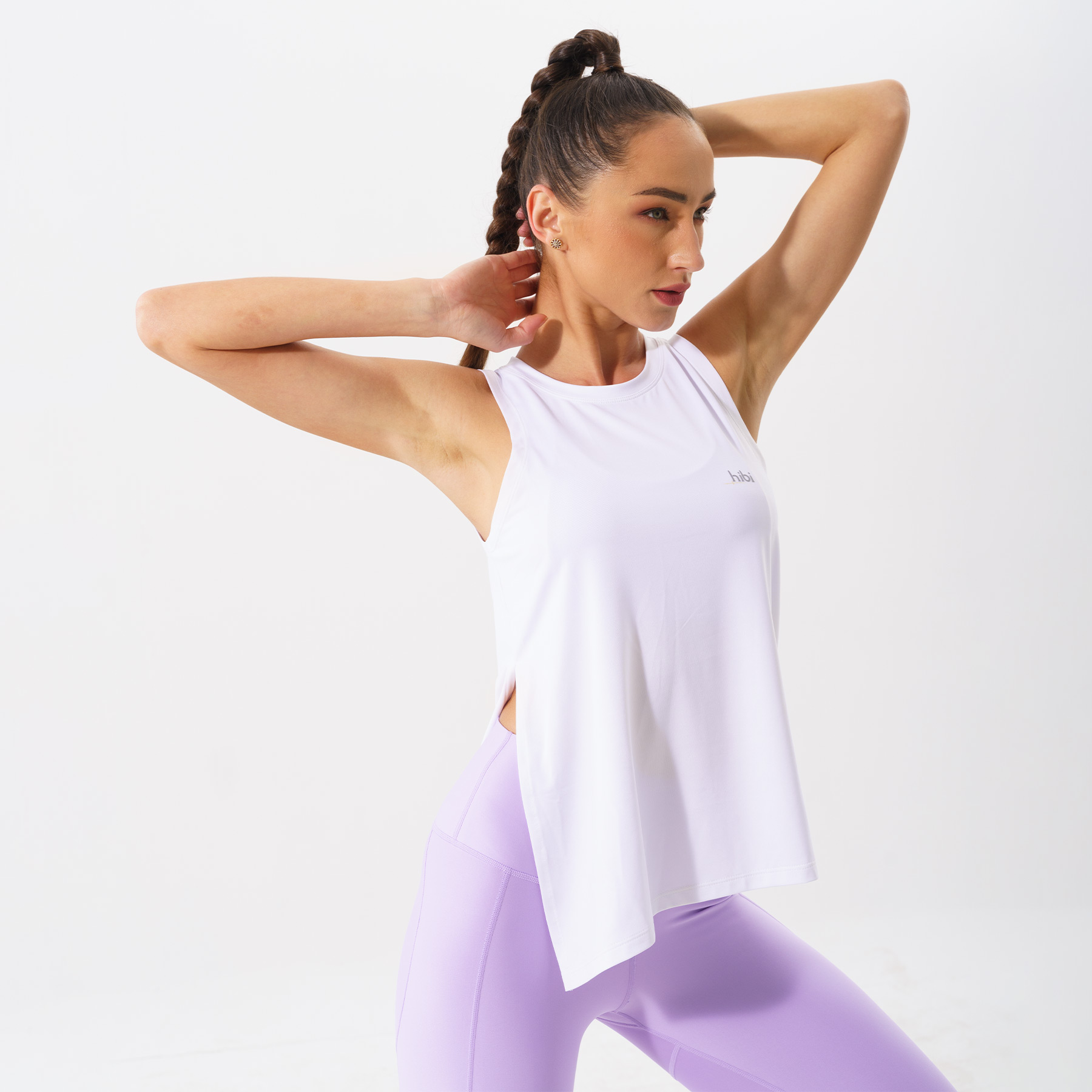 Áo tập Yoga - Gym Tanktop mặc ngoài cột hông Hibi Sports TA707