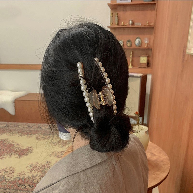 Cặp Tóc, Kẹp Tóc Ngọc Trai Đá Nhân Tạo Cực Đẹp Xinh Xắn KT16