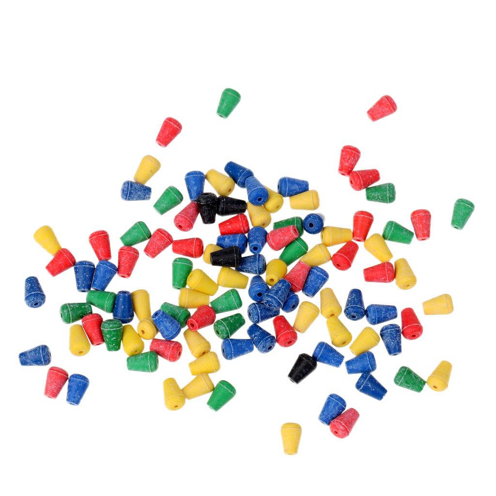 100pcs Sea Fishing Beads Rig Lure Making Beads Shock Buffer Beads Cylinder