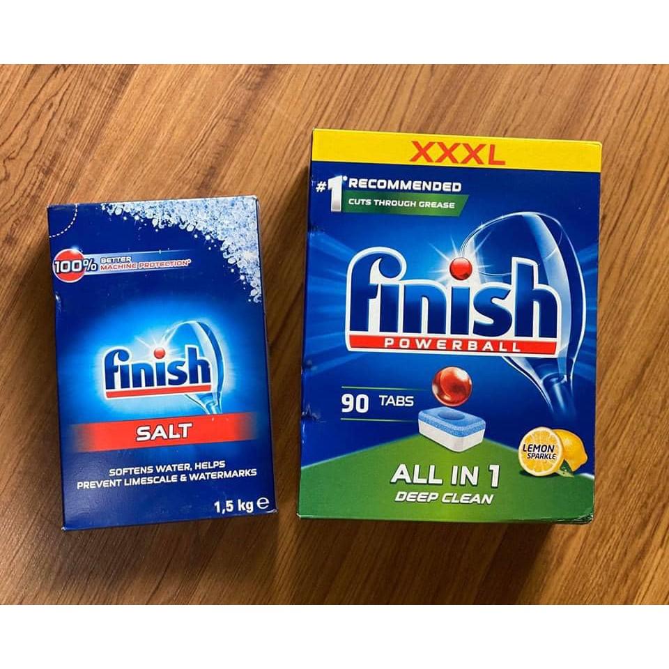 Viên rửa bát Finish All-In-1 (6 tính năng) hộp 90 viên + Tặng viên Finish dùng thử