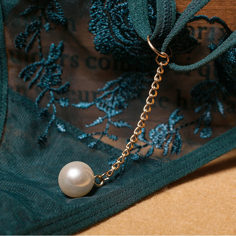 Quần Lót Ren Lọt Khe Phối Ngọc Siêu Sexy Gợi Cảm Chíp Ren Cao Cấp