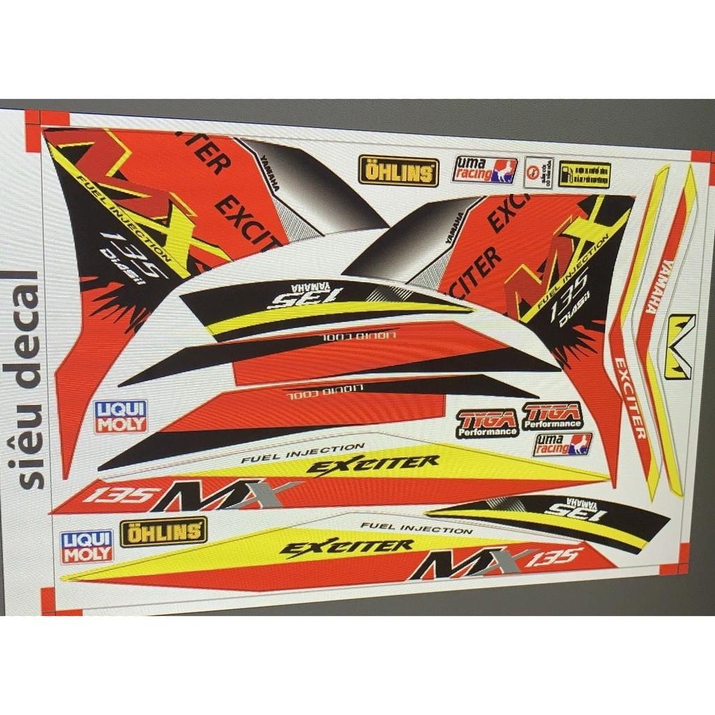 Tem exciter 135 MX đỏ