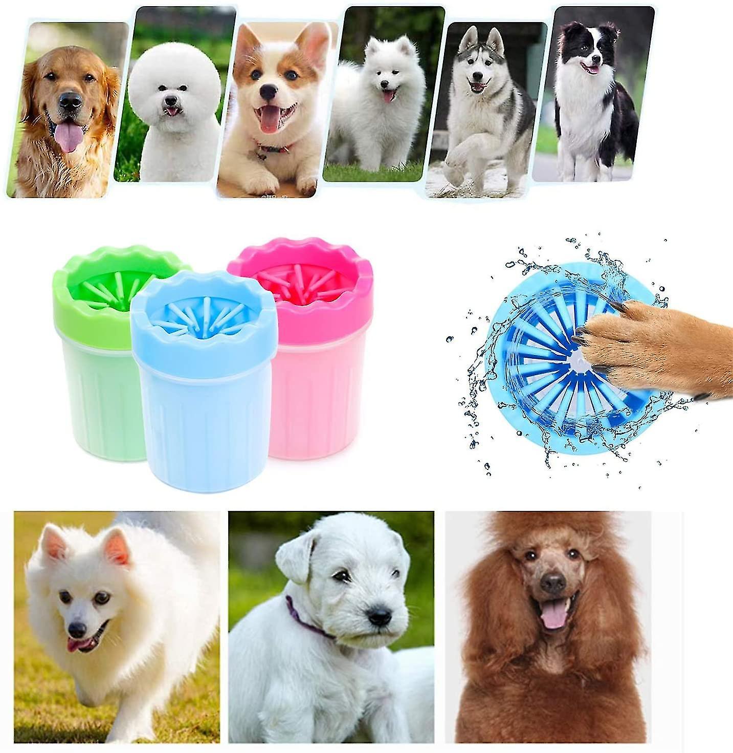 Thú cưng cung cấp rửa chân cho thú cưng, chất tẩy rửa móng vuốt thú cưng, chất tẩy rửa móng vuốt silicone, làm sạch chân chó, làm đẹp chân rửa chân （xanh） xanh）