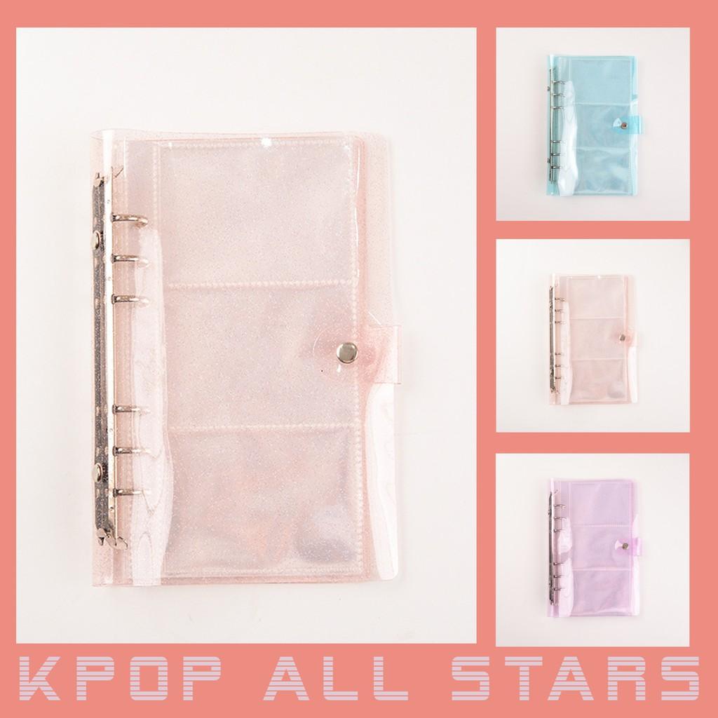 BINDER ĐỰNG CARD- BÌA DẺO GLITTER BLING BLING đựng card KPOP ALL STARS- BDA5SHEET3