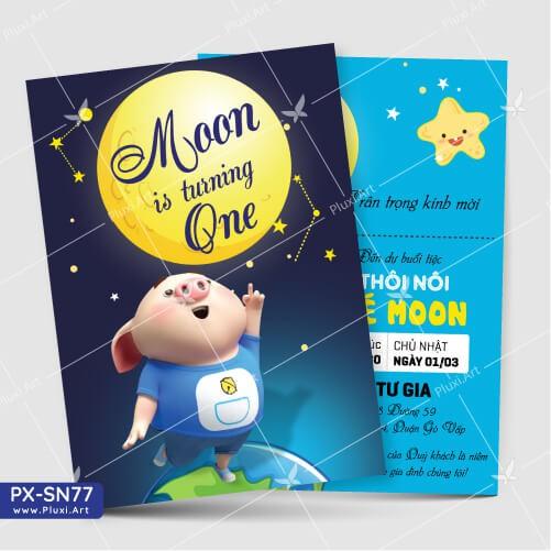 Thiệp thôi nôi – sinh nhật theo yêu cầu Pluxi