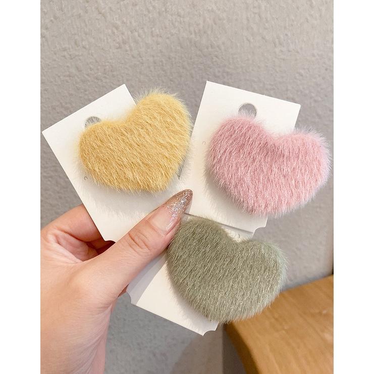 Kẹp tóc mái nhiều kiểu làm từ bông, Kẹp tóc handmade.