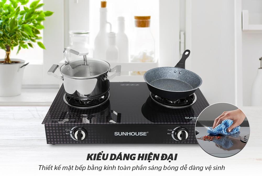 Bếp gas dương kính Sunhouse SHB3366MT - Hàng chính hãng - Chỉ giao hàng tại HN và một số khu vực
