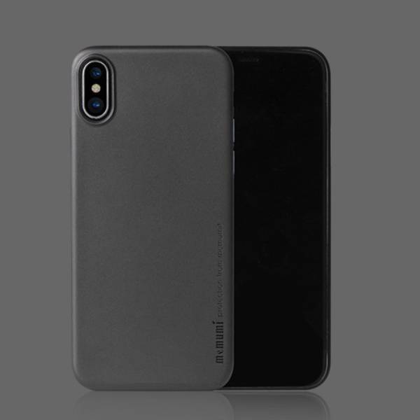 Ốp Lưng Nhám Siêu Mỏng 0.3Mm Cho Iphone Xs Max Hiệu Memumi Có Gờ Bảo Vệ Camera Đen - Hàng Chính Hãng