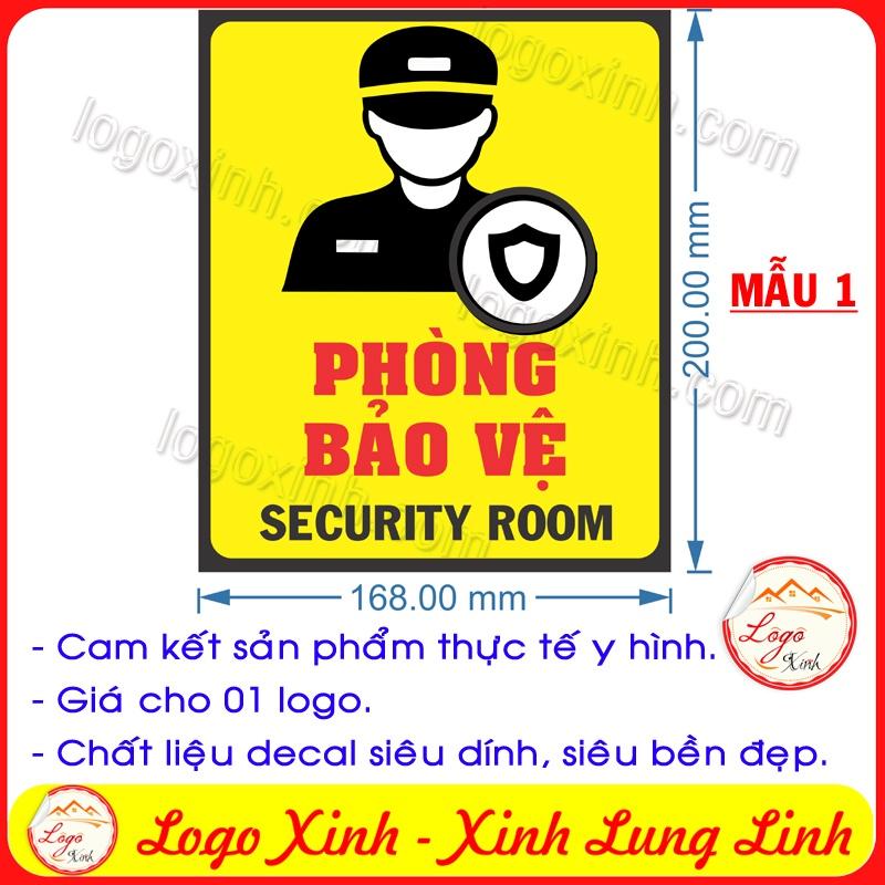 LOGO TEM STICKER BIẾN PHÒNG BẢO VỆ, SECURITY DÙNG CHO VĂN PHÒNG CÔNG TY, CƠ QUAN, NHÀ XƯỞNG...