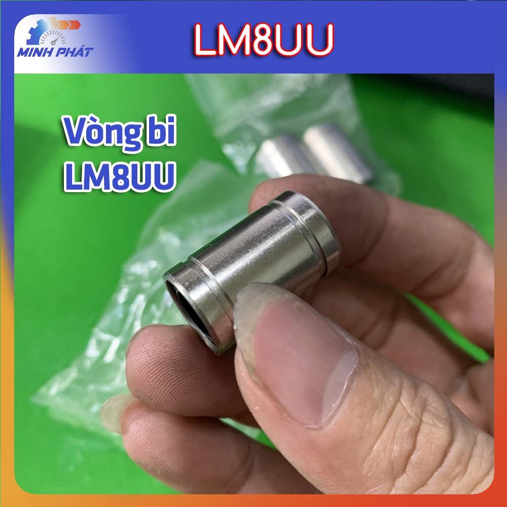 Vòng bi bạc đạn trượt tịnh tuyến tính LM8U LM8UU loại tốt mạ Niken