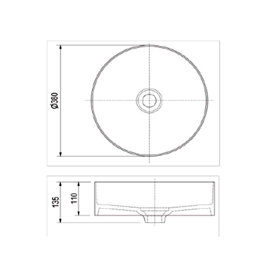 Lavabo đặt bàn Viglacera CM02 cao cấp, men sứ Nano sáng bóng, công nghệ Ý kháng khuẩn dễ vệ sinh - Hoa Sen Home - Hàng chính hãng