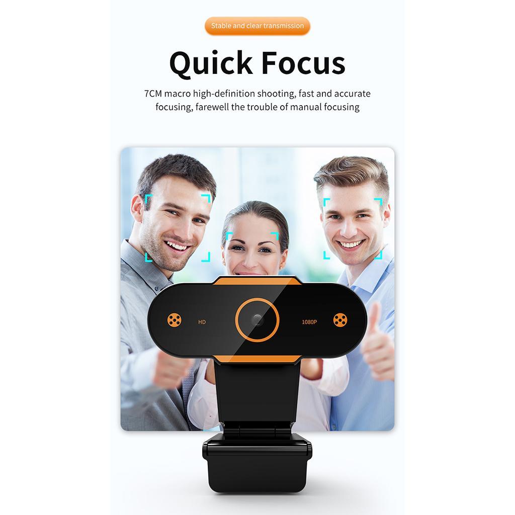 5x Webcam with Microphone, Web Cam USB Camera, Computer HD Streaming Webcam for PC Desktop & Laptop W/Mic, Wide Angle Lens