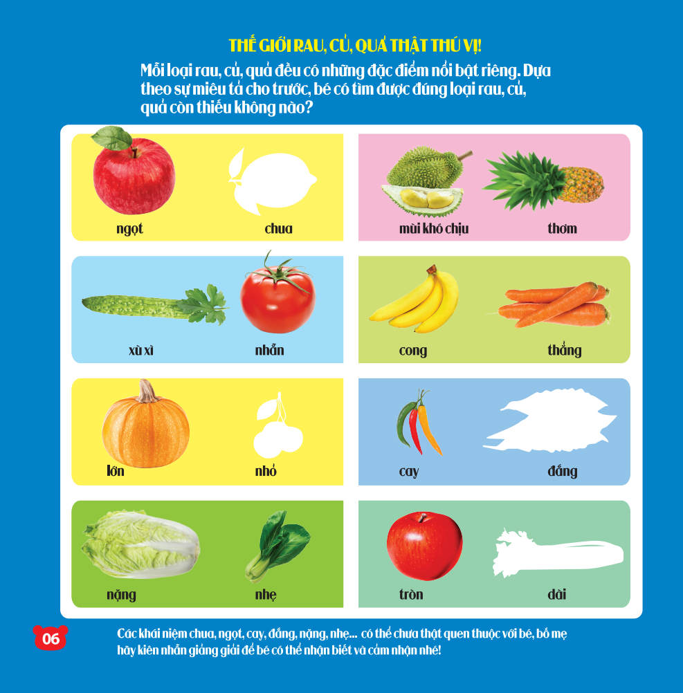 Rèn Luyện Phát Triển Trí Óc Cho Trẻ - Bóc Dán Hình Thông Minh IQ-EQ-CQ - Rau, Củ, Quả