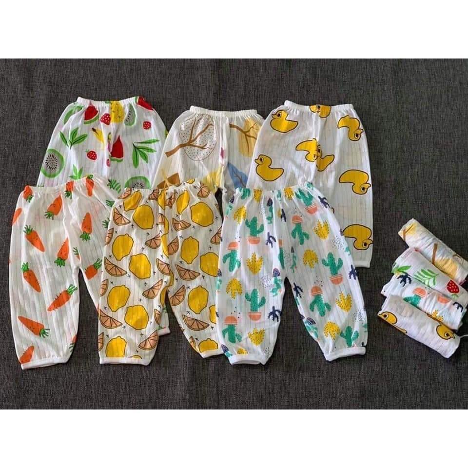 Combo 10 cái quần dài cotton giấy cho bé từ 0-15 thangs