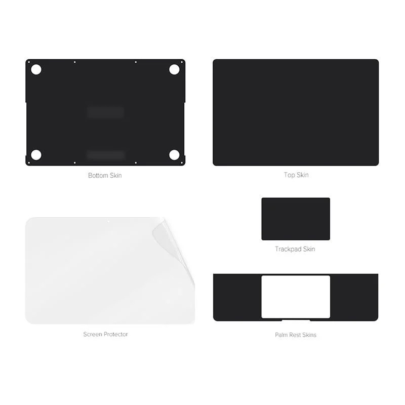 Bộ dán full dành cho Macbook Pro 16&quot; M3 2024 màu đen JCPAL MacGuard  - Hàng Chính Hãng