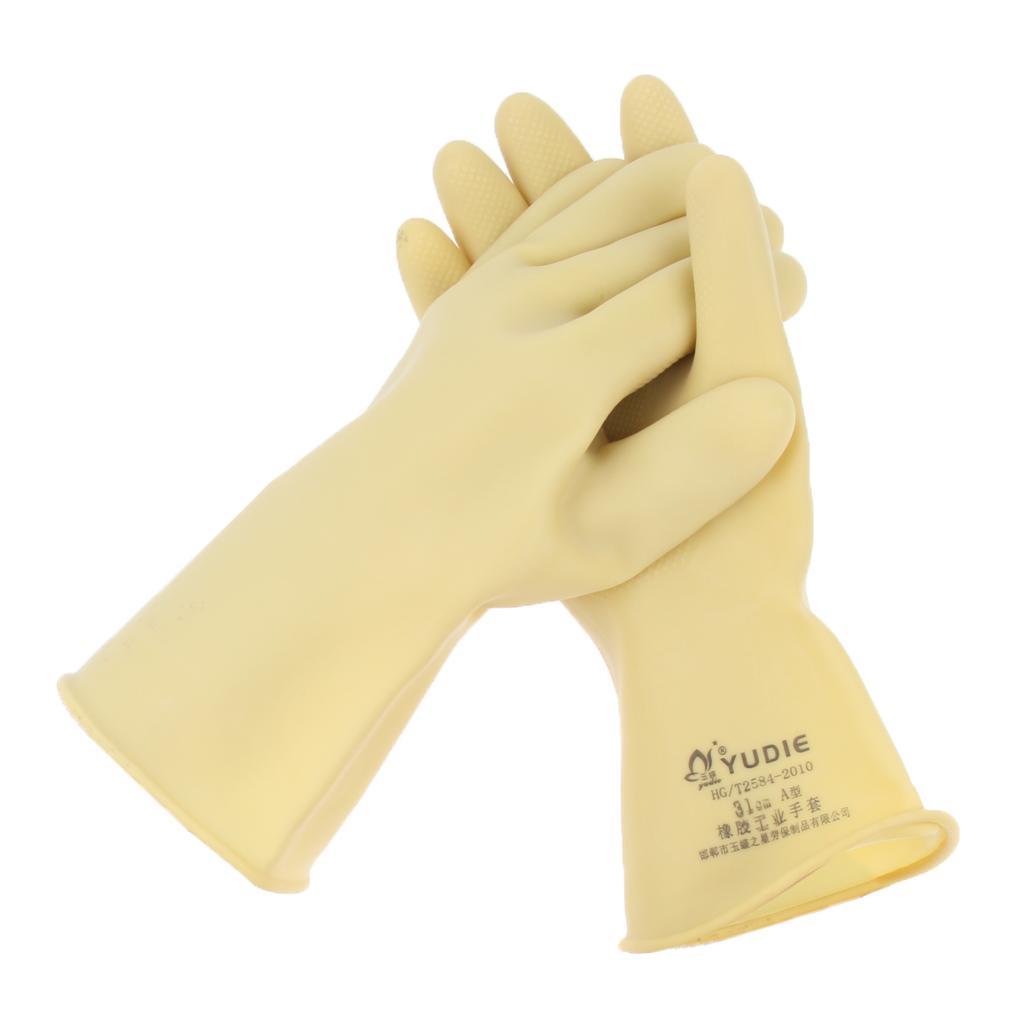 1 Pair Of Solvent Oil Resistant Nitrile Rubber Cleaning Work Gloves