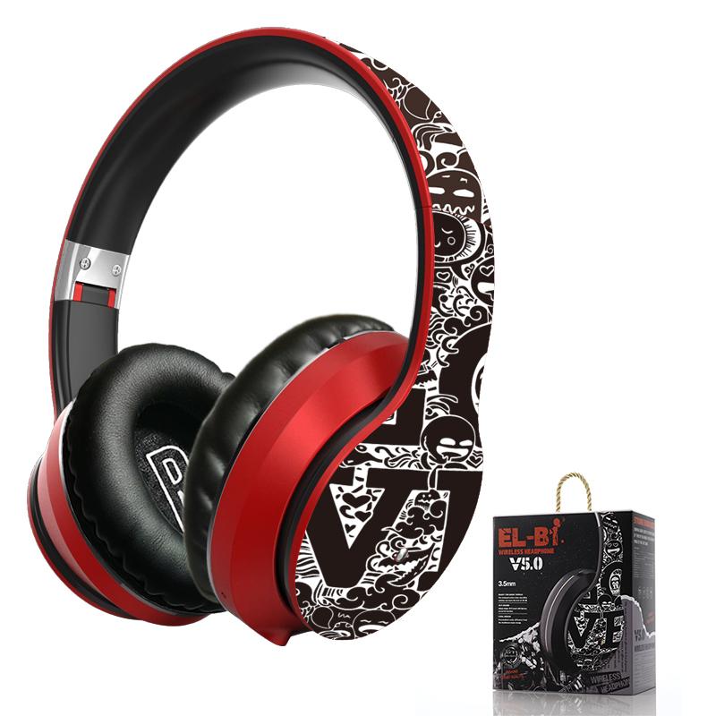 Không Dây Bluetooth 5.0 Tai Nghe Trên Tai Headest Graffiti Thiết Kế Có Thể Gấp Gọn Tai Nghe Có Mic Stereo Hi-Fi Cho Điện Thoại Máy Tính Laptop