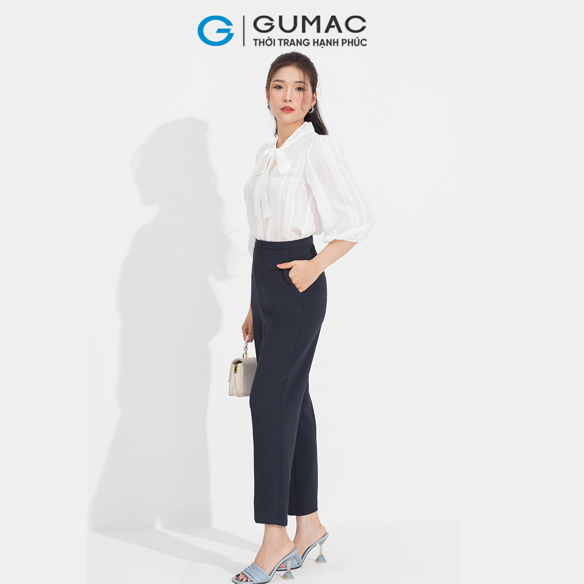 Quần ống suông túi xéo GUMAC QD05074